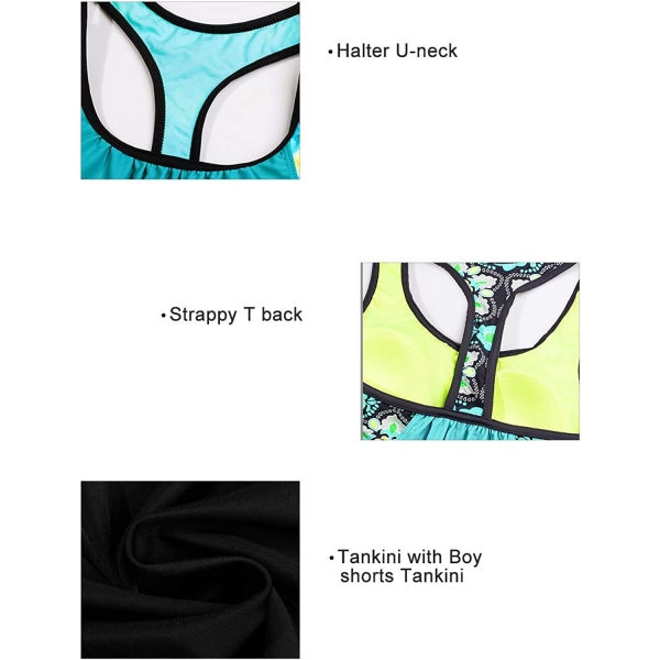 Dam Blouson Randig Tryckt Remsad T-Rygg Push up Tankini To