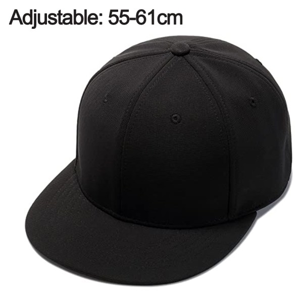 Sort sommerhat med åndbar enkel design - Solid flad skygge - Solskærm