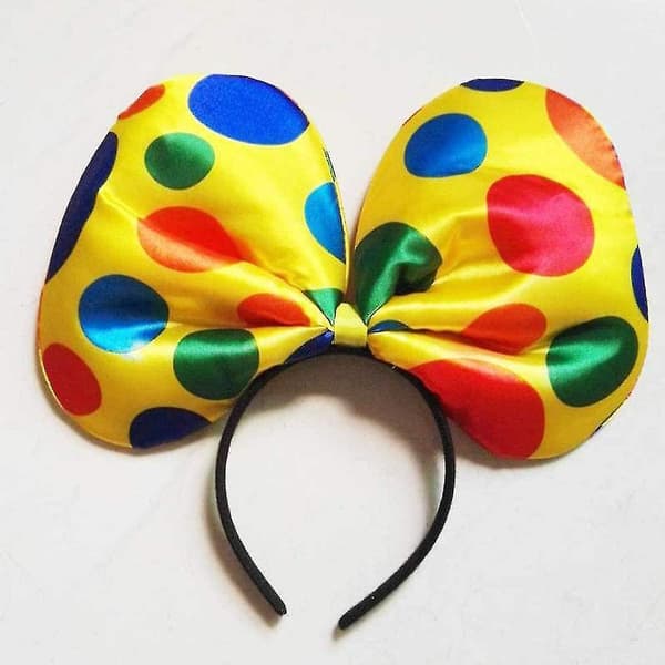 2-pack clownhårbandsset, clownkostymtillbehör hårband för Halloween, karneval och mer
