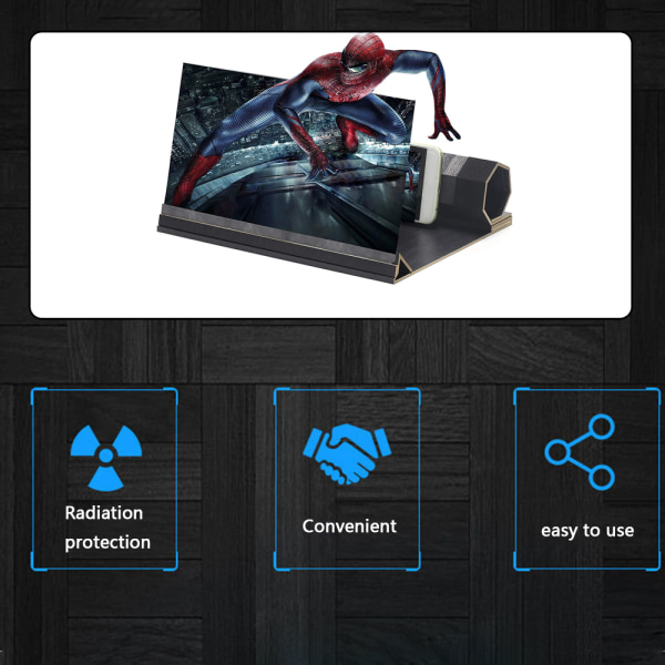 12-tums skärmförstorare för smartphone – mobiltelefon 3D