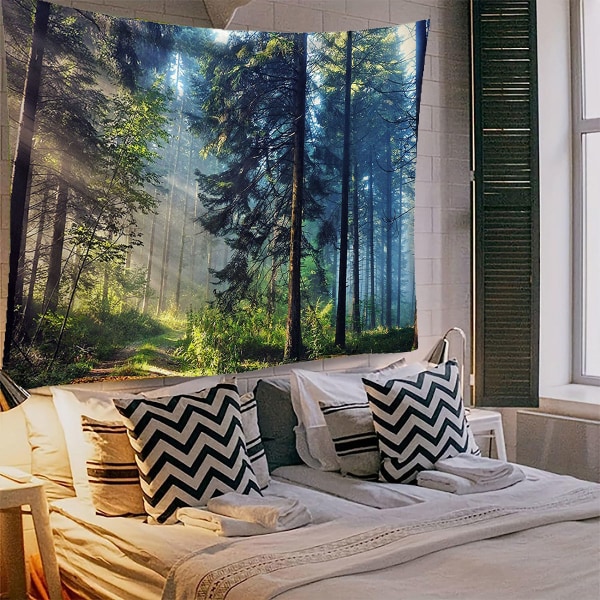 Natur Tapestry Misty Tree Tapestry Jungle Creek Psychedelic Lan