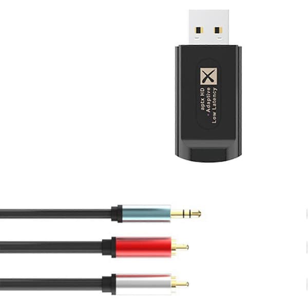 Usb Bluetooth 5.2 Audio Transmitter, skiftbar Aptx Adptive, understøtter 1 til 2, driverfri, med 3.5mm A