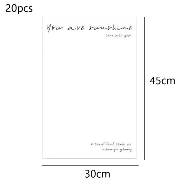 Brev Blomster Inslagpapper 20 ark Presentförpackningspapper Valent