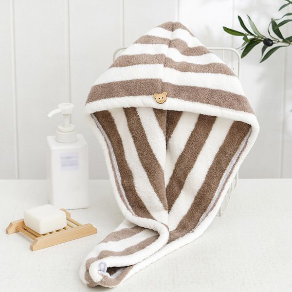 Hårhandduk Wrap Absorberande Hår Turban för Vått Hår Mjuk och