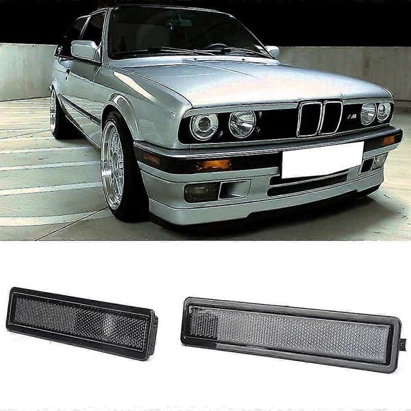 2x Grå Bakre Side Blinklys Markeringslys Lampe Linse Deksel Skall For- E30 E32 E34 318i 318is 325es