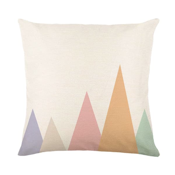 Sett med 4 putetrekk 45 x 45 cm Polyester og Lin Dekorativ