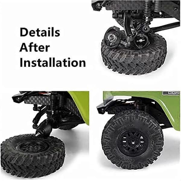Rustfrit stål bageste CVD drivaksel transmissionsaksel akselsæt til 1/24 Axial Scx24 90081 Rc Craw