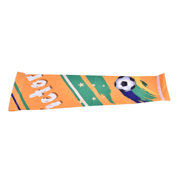 Herr Sport Andningsbar Snabbtorkande Elastisk Kompression Långt Skyddande Armskydd (Orange-XL)