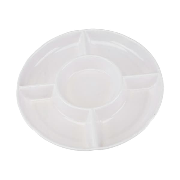 - tommer opdelte serveringsfade 5- kondiment serveringsbakke snack frugt slik forret serveringsfade til hjemmerestaurant