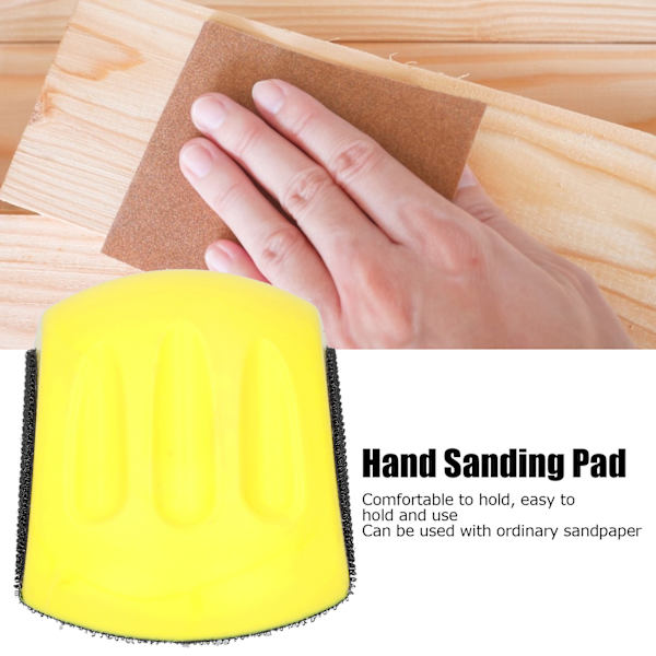 Sandsvamp med kardborre fäste, manuell handhållen slipblock, poleringsdisk 5 tum 125 mm