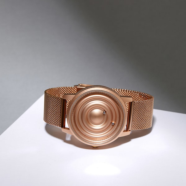 Klockor herr herr klocka magnetisk klocka ingen glaskula kullager kvarts armbandsur för män med armband i rostfritt stål