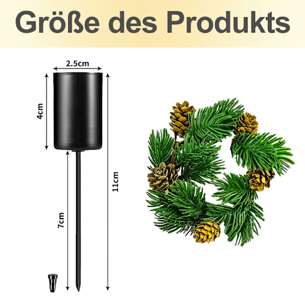 4 stk. lange stagslyslysestager - sort