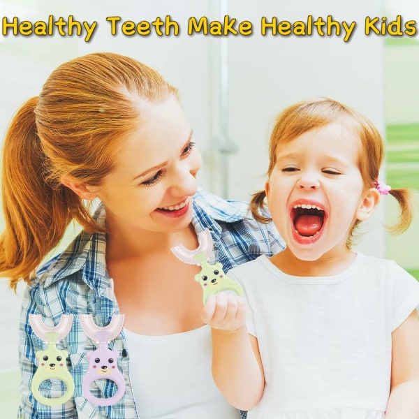 U-formad tandborste för barn 2 st - Tandborste för toddler
