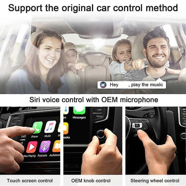 Langaton Carplay -sovitin Ai Box autoon, langaton Auto-autosovitin USB Plug Play 5 GHz automalleille