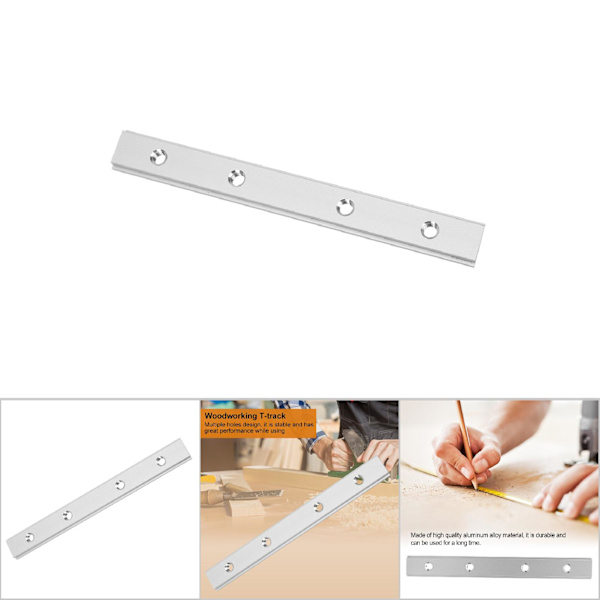 200mm T-spor Alu-legering Miter Spor Jig Fixtur Træbearbejdningsværktøj (M8)