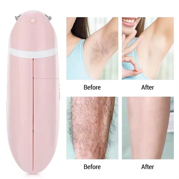 Pink, mini elektrisk shaver 3-i-1 til kvinder, speciel hårfjerning