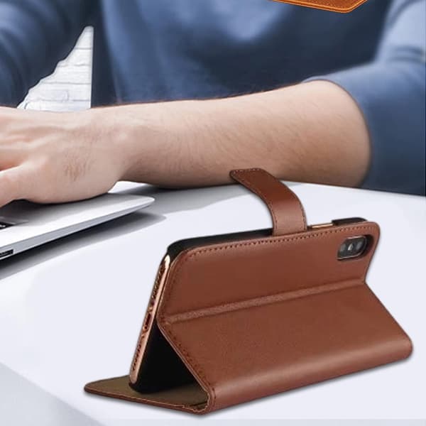 iPhone 12/12 Pro Ægte Læder Cover - Brun