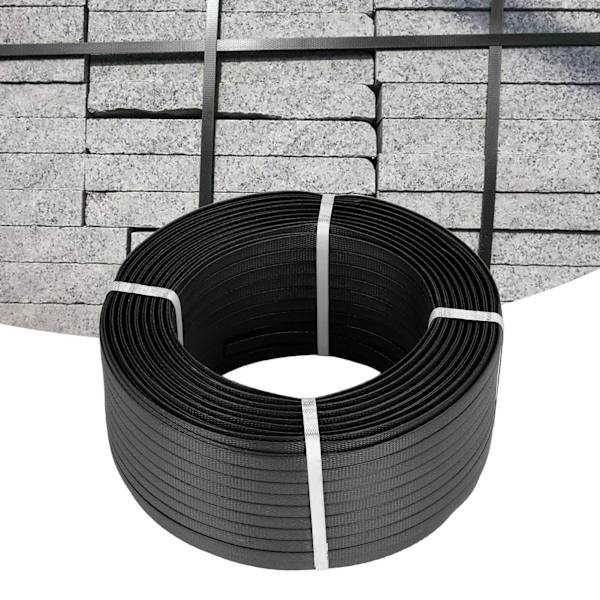1 Rulle Manuel Emballeringsbånd 1 Hoved PP Plastiktov Industrielt Kabelbinder Værktøj 9KG 10# Sort