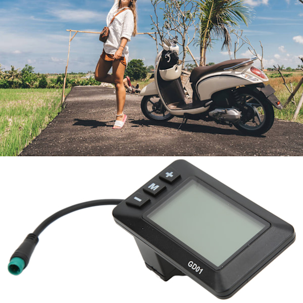 Elektrisk Cykel Display 36V 48V LCD GD01 Display 5 Pins Vandafvisende Stik til 22,2mm Styr