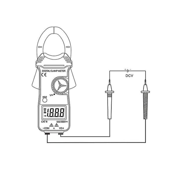 Handhållen digital strömtång, amperemeter, voltmeter, multimeter för precisionsmätning Dt830b yellow