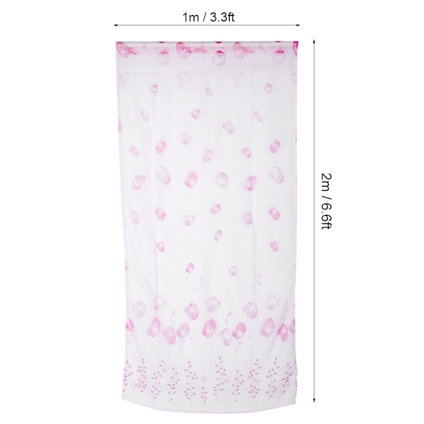 Blomstermønstret vindu voile gjennomsiktige gardiner panel for soverom stue balkong