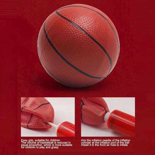 Mini Basketkorg Set Hålfri Montering Studsdesign Röd Svart Inomhus Förälder Barn Interaktion Basketboll Leksak