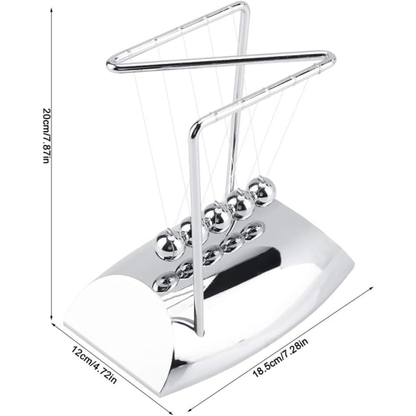Newtons vagga i metall - Newtons Cradle - Fysisk pendel