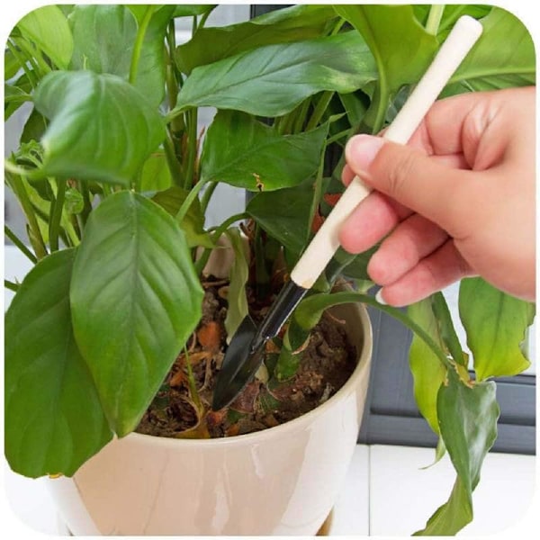 Bonsai Verktygssats För Grävning, Högkvalitativ Metall Och Hållbart Hårdträ Mini Trädgårdsredskapsset Om Tre Delar Idealisk För Odling Och Ogräsrensning