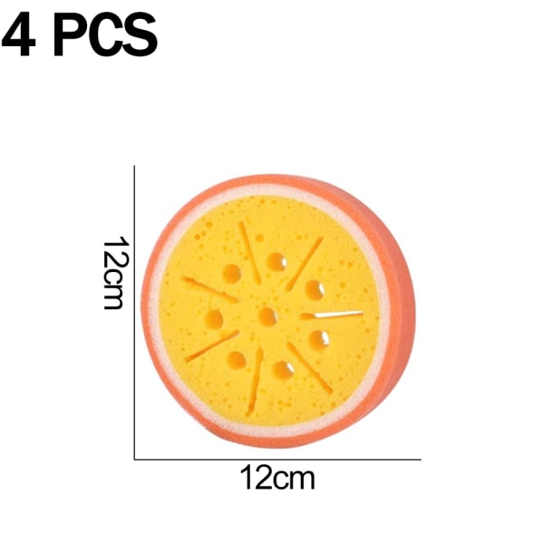 4 st Fruktförtjockad svamptork, tvättbar disksvamp