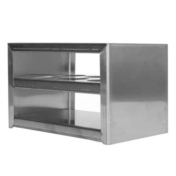Reagensglas Holder 304 Rustfrit Stål 6 Hull 3 Lag Laboratorie Stativ Stativ til 32mm Rør