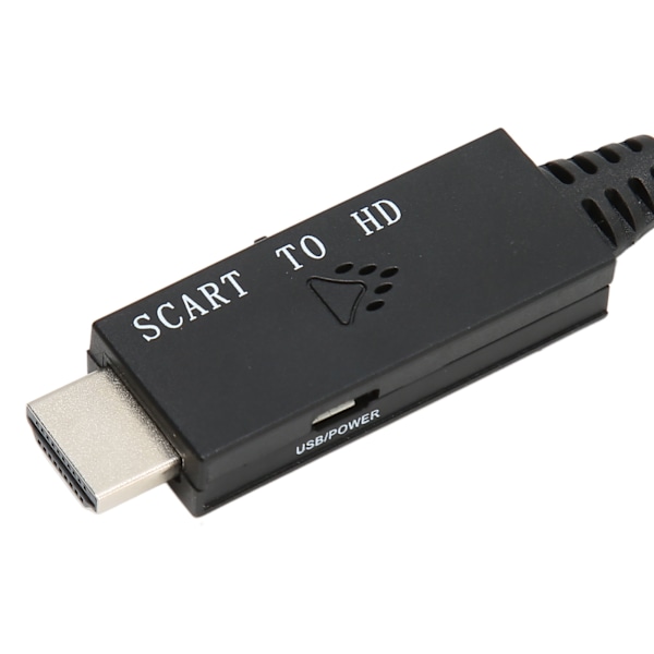 SCART till HD Multimedia Interface-omvandlare HD 1080P SCART till HD Multimedia Interface-adapterkabel för ljudvideo DC 5V