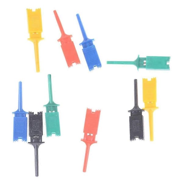 10 stk. testkroker for analysatorer testklemme flatende test flat tilkobling for elektronisk testing