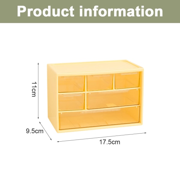 Skrivebordsarrangør, Stabelbare Opbevarings Skuffer med 6 Rum