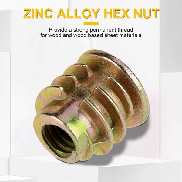 Gängade Muttrar, Hexagon Socket Skruvmuttrar 50st M4 8mm Zink Legering