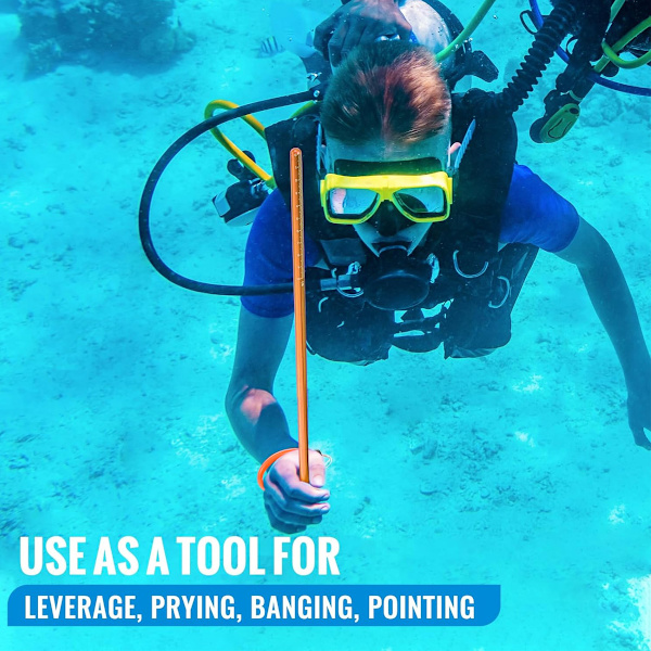 Guld Scuba Diving Point Rod Färgglad Aluminiumlegering Dykning Noice Maker med Snöre