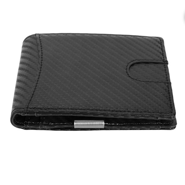 Herr Slim Plånbok 10 Kreditkortshållare Fack Läder Pengaclip RFID Blockering Bifold Framficka Liten Tunn Herr Plånbok Svart