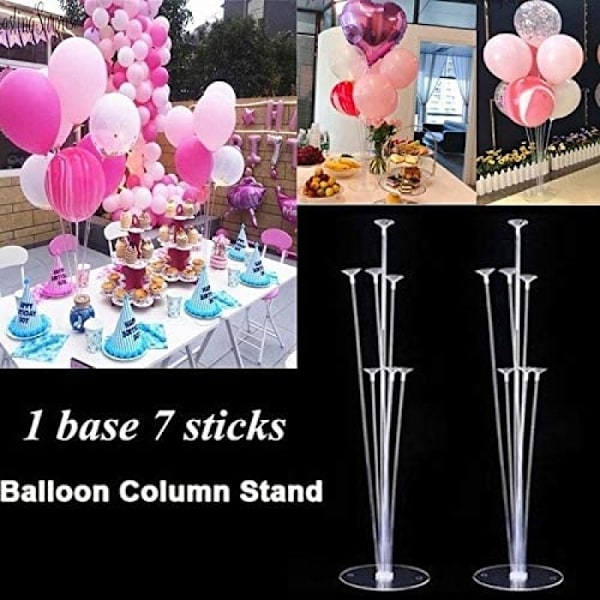 Ballongställ Kit, Perfekt för Födelsedag Baby Shower Examensfest Dekorationer, Enkel Montering inom Minuter för Fantastiska Ballongdisplayer