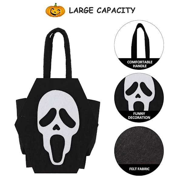 2 kpl Halloween-pehmustetaskuja karkkipusseja temppuilemaan
