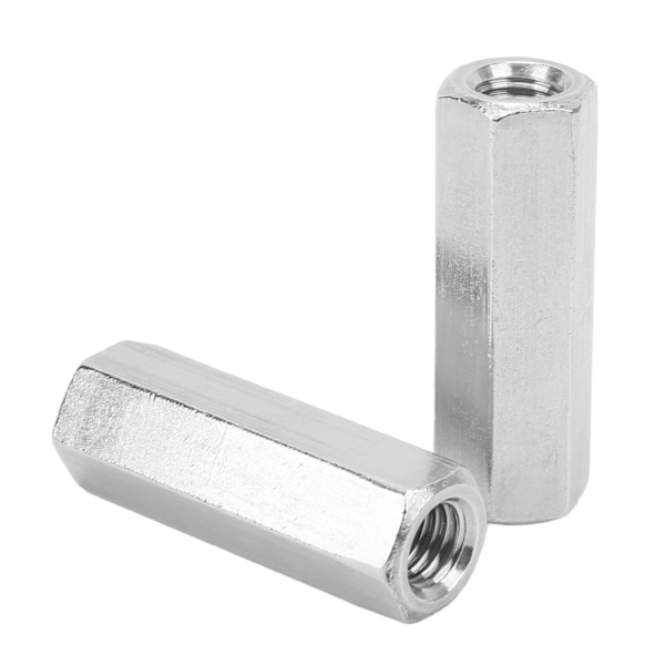 5 kpl Kuusiokoloinen Kytkentämutteri M12x1.75 L60mm 304 Ruostumaton Teräs Kuusiokoloinen Kytkentämutterit Kierteitetyn Tangon Liitin