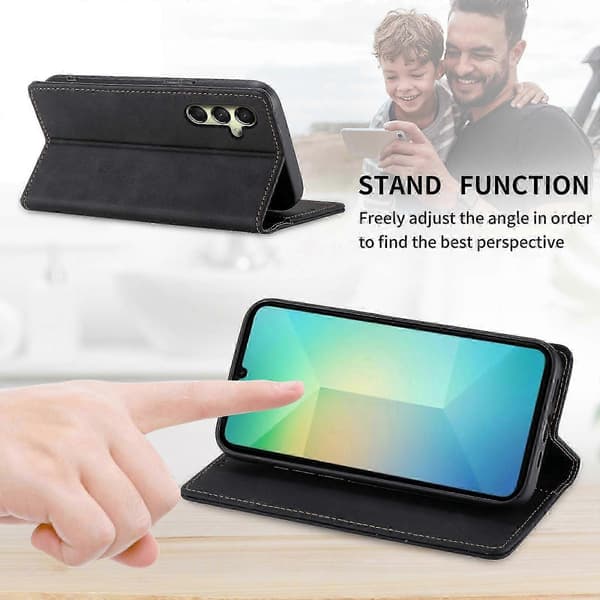 Plånboksfodral för Samsung Galaxy A36 5G med RFID-skydd i PU-läder Black