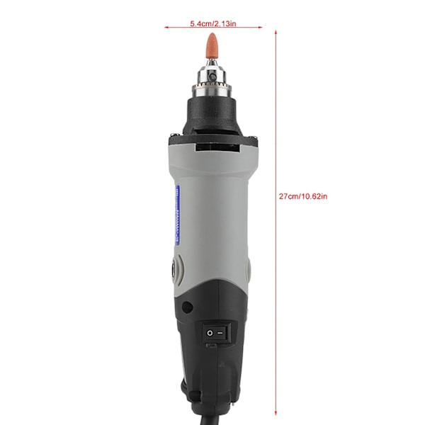 400W Elektrisk Slibeapparat Kraftboremaskine 6 Positioner Variabel Hastighed Rotationsværktøj EU Stik 220V