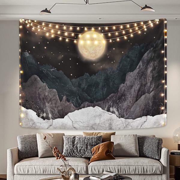 Tapestry Moon Stars Tapestries Night Starry Sky Tapestry Nature