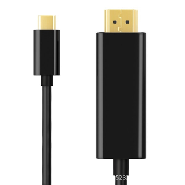 Choetech Adapter med Guldbelagte Stik USB-C DP DisplayPort PVC Kabel Sort