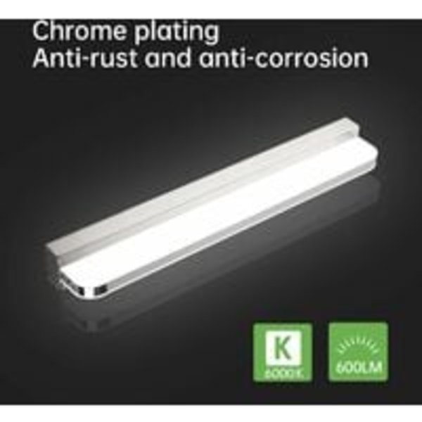 LED-spegellampa 9W 42CM Kallt vitt, Badrumsspegel Vägglampa IP44 Vattentät 6000K 600LM, Akryl Modern LED Vägglampa Badrumsskåp