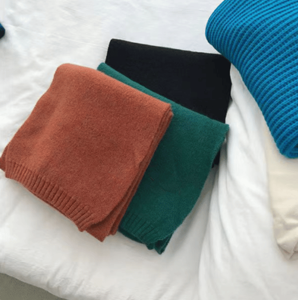 Sort temperament stil, koreansk stil imitation cashmere, vinter
