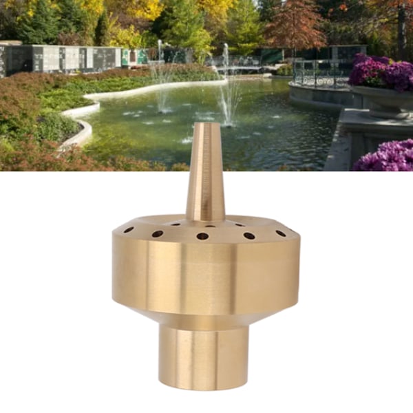 Water Fountain Nozzle Brass Fountain Nozzle Column Sprinkler Spray Head for Garden Pond Bring Beautiful Visual Effects G1.5in