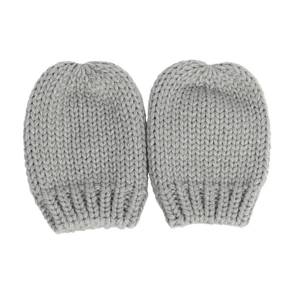 Unisex Baby Toddler Mössa och Vantar Set Vinter Stickad Tjock Varm Mössa Handskar för Baby Pojkar Flickor