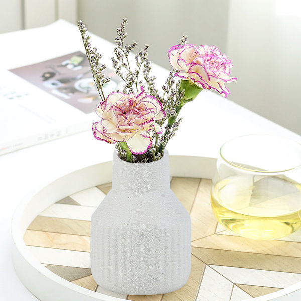 Keramisk Vase - Blomster Vase for Moderne Bordhylle Hjemmedekor, Fi