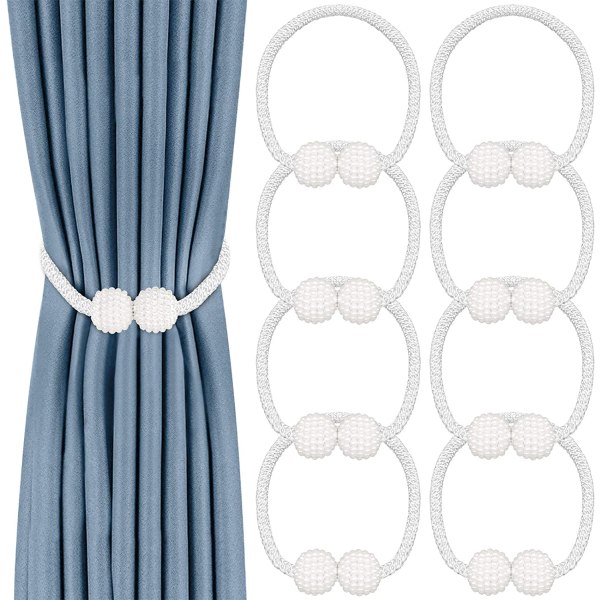 8 Pack Curtain Tiebacks, Convenient Drape Tie Backs Decorative