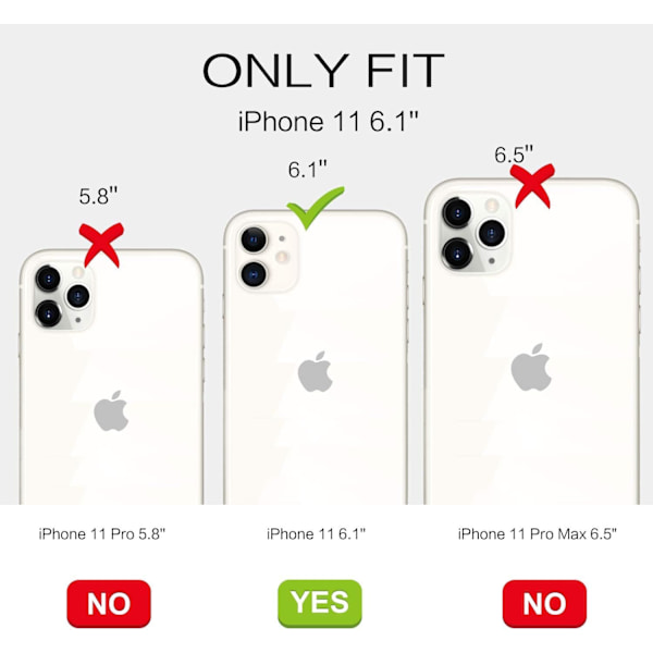 Kotelo 360° Rengaspidikkeellä, Iskunvaimennus Ohut Teline Magneettinen Tukeva Autonpidike Naisille Miehille Liukumaton Suojaava Puhelimen Kotelo iPhone 11 6.1\"